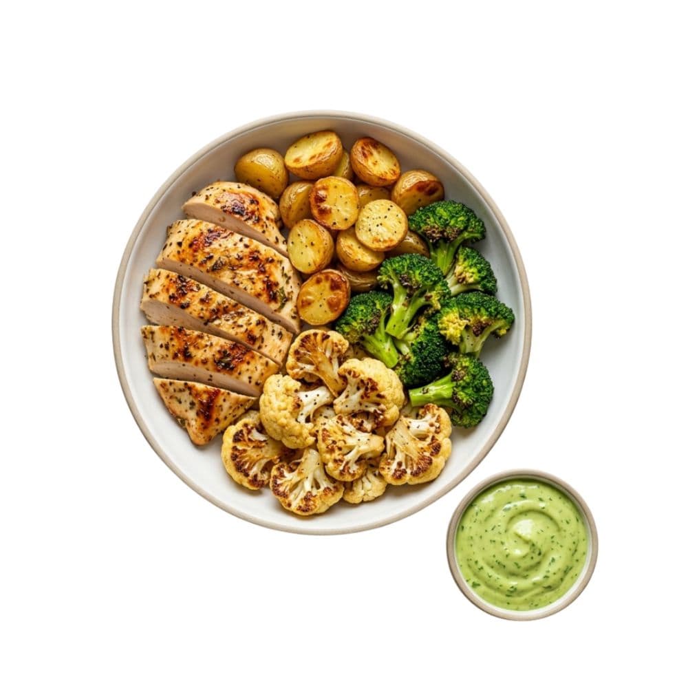 Roasted Chicken Broccoli Bowl